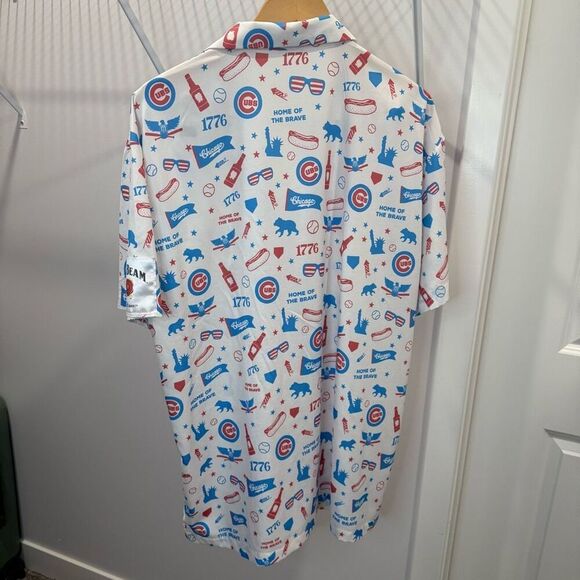 2024 Chicago Cubs 4th of July Hawaiian Shirt XXL SGA - Picture 7 of 8